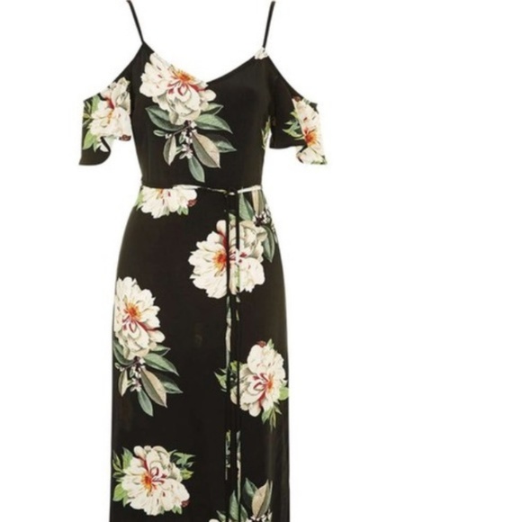 TopShop for Nordstrom Floral Midi Dress - Picture 2 of 5